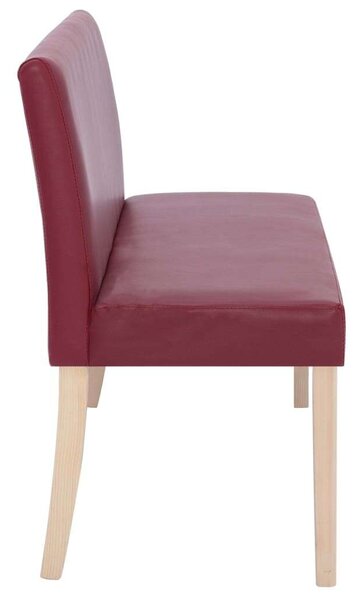 Modern Műbőr Pad - 140 cm - Vörösbor