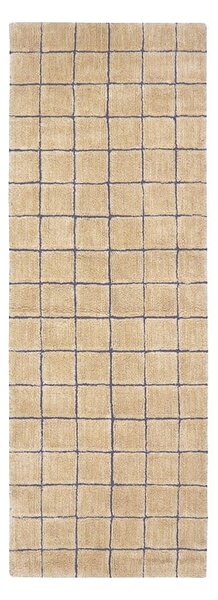 Borostyán színű kézi szövésű gyapjú futószőnyeg 80x230 cm Mosaic Amber – Lorena Canals