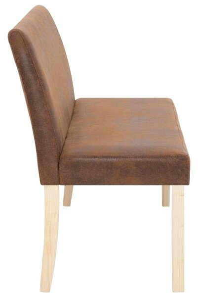 Elegáns Műbőr Pad - Fenyőfa Váz - 139,5 cm