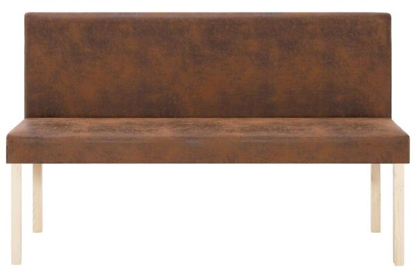 Elegáns Műbőr Pad - Fenyőfa Váz - 139,5 cm