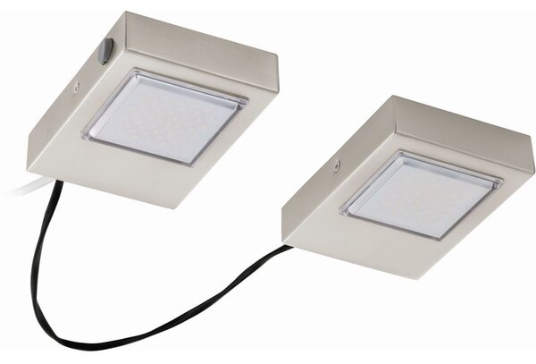 Eglo Lavaio szögletes pultvilágító LED lámpa, matt nikkel, 2db/csomag