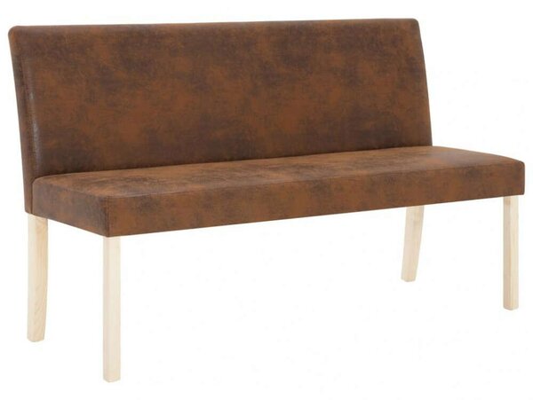 Elegáns Műbőr Pad - Fenyőfa Váz - 139,5 cm