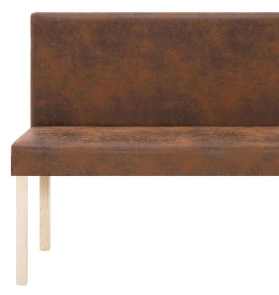 Elegáns Műbőr Pad - Fenyőfa Váz - 139,5 cm