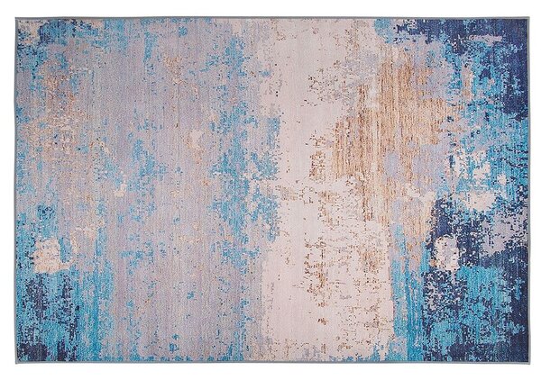 Dekoratív Kék Absztrakt Mintájú Szőnyeg 140 x 200 cm INEGOL