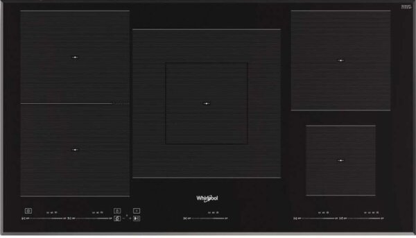 Whirlpool WT 1090 BA Beépíthető indukciós főzőlap, 90 cm, 5 főzőzóna, FlexiCook, Fekete