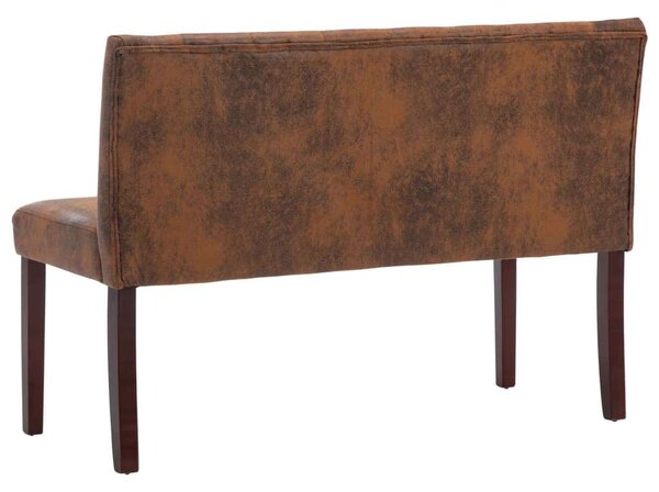 Retro Barna Művelúr Pad - 120 cm