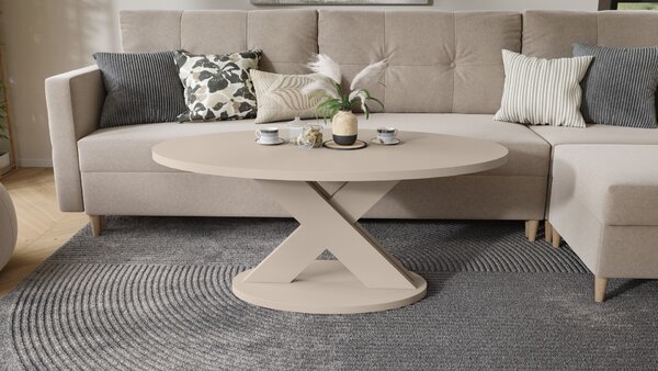 Mazzoni LOXA ovális dohányzóasztal Kasmír - DOHÁNYZÓASZTAL 120x65 cm
