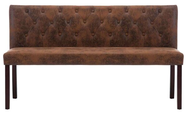 VidaXL barna művelúr pad 148,5 cm