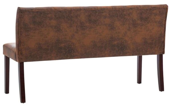VidaXL barna művelúr pad 148,5 cm