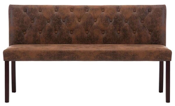 VidaXL barna művelúr pad 148,5 cm