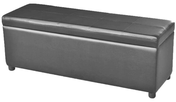 Fekete Tárolós Pad - 116cm