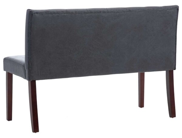 Modern Szürke Művelúr Pad - 120 cm