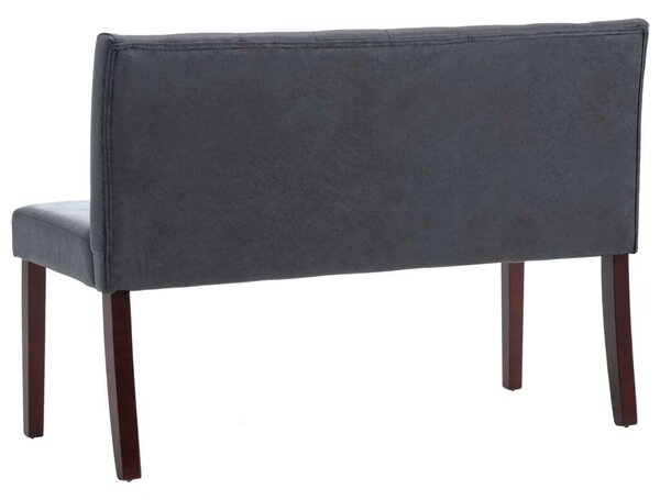 Modern Szürke Művelúr Pad - 120 cm