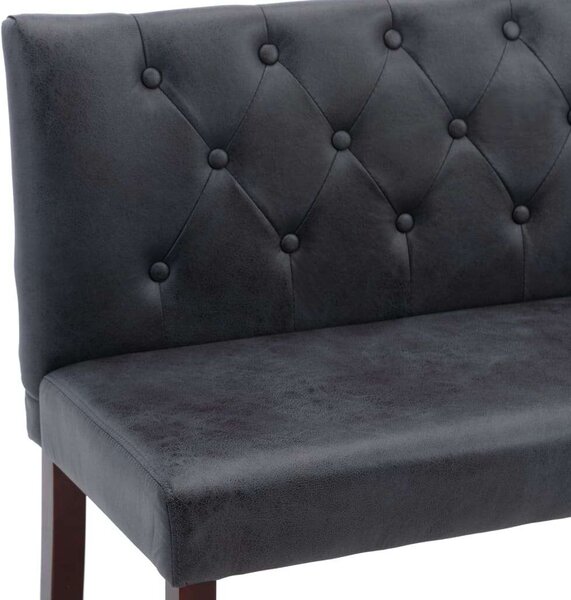Modern Szürke Művelúr Pad - 120 cm