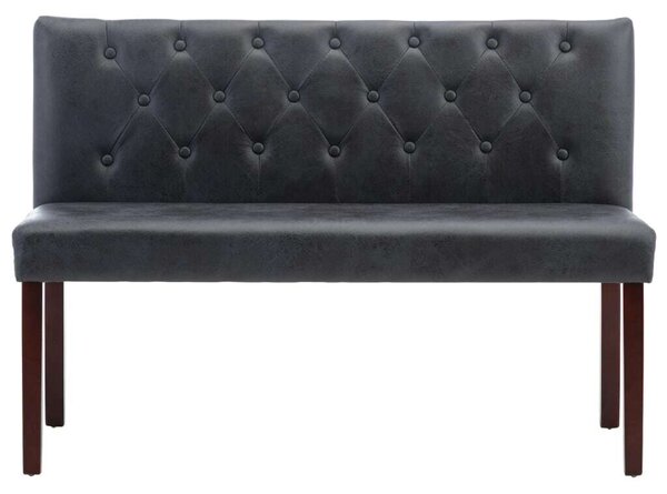 Modern Szürke Művelúr Pad - 120 cm