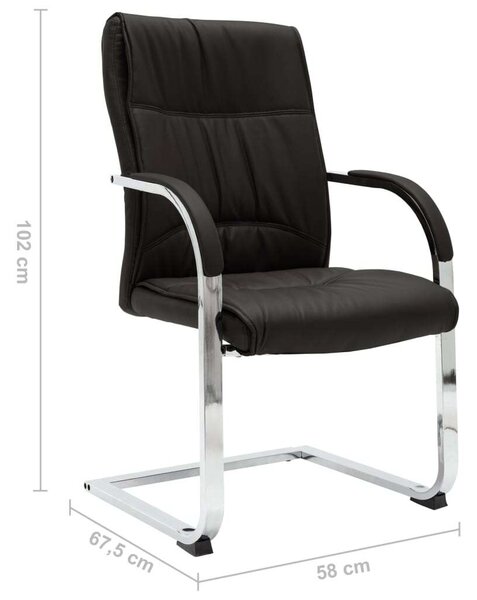 Modern Karfás Irodai szék - Fekete Műbőr - Ergonomikus