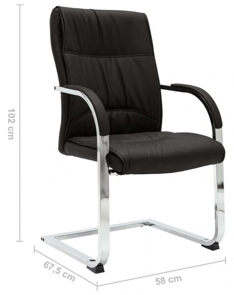 Modern Karfás Irodai szék - Fekete Műbőr - Ergonomikus