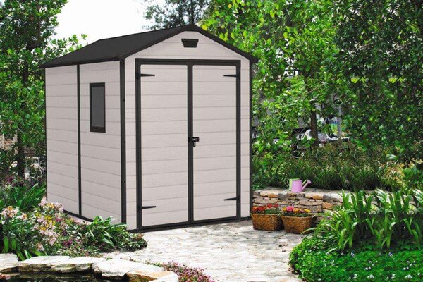 KETER MANOR 6x8DD BÉZS MŰANYAG KERTI HÁZ