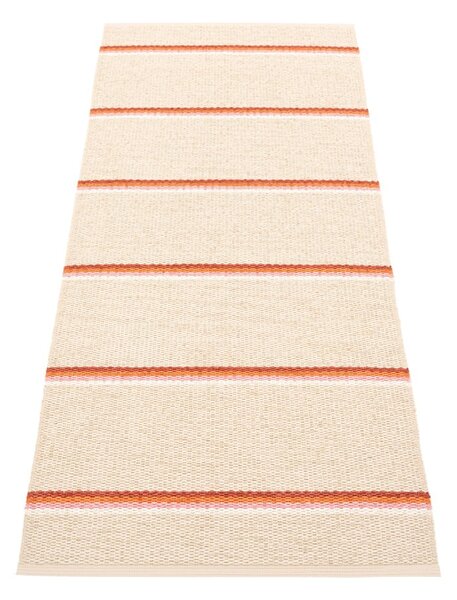 Téglavörös-krémszínű kültéri-beltéri futószőnyeg 70x180 cm Olle Brick Cream – Pappelina