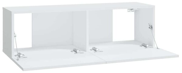 4 db Fehér Fali TV Szekrény - 100x30x30 cm