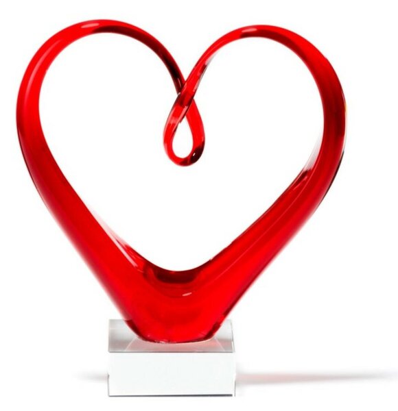 Leonardo Heart szobor 24cm szív alakú piros