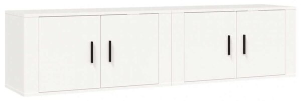 Modern Falra Szerelhető TV Szekrény Szett - Fehér - 160cm