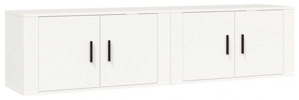 Modern Falra Szerelhető TV Szekrény Szett - Fehér - 160cm