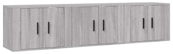 3 db Falra Szerelhető TV Szekrény - Sonoma Szürke - 57x34,5x40 cm