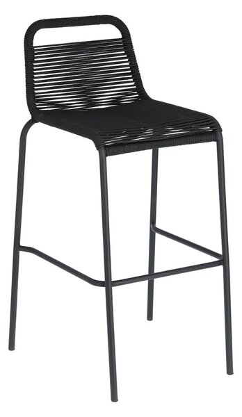 Glenville fekete acélszerkezetű bárszék, magasság 74 cm - Kave Home