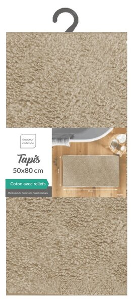Világosbarna fürdőszobai kilépő 50x80 cm Mael – douceur d'intérieur