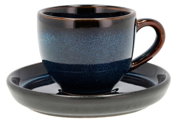 Fekete-kék kerámia eszpresszó csésze 70 ml Gastro Dark Blue/Black – Bitz