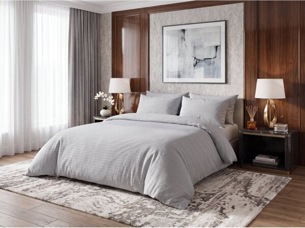 Krepp ágynemű DENYX BLEND szürke, hotelszárny Ágyneműhuzat mérete: 70 x 90 cm | 140 x 200 cm