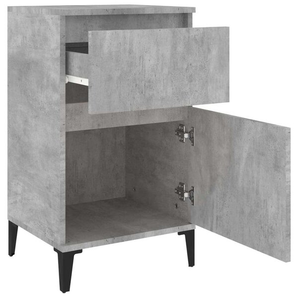 Modern Éjjeliszekrény Szett - 2 db - Betonszürke - 40x35x70 cm