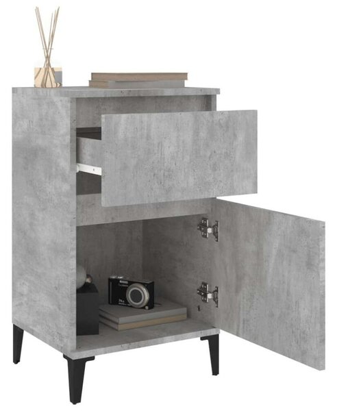 Modern Éjjeliszekrény Szett - 2 db - Betonszürke - 40x35x70 cm