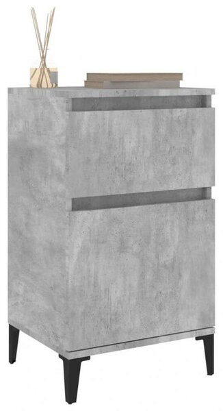 Modern Éjjeliszekrény Szett - 2 db - Betonszürke - 40x35x70 cm