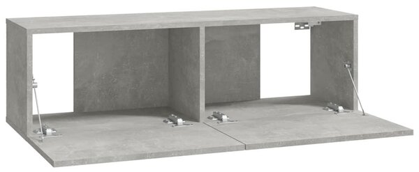 4 db Falra Szerelhető TV Szekrény - Betonszürke - 100x30x30 cm