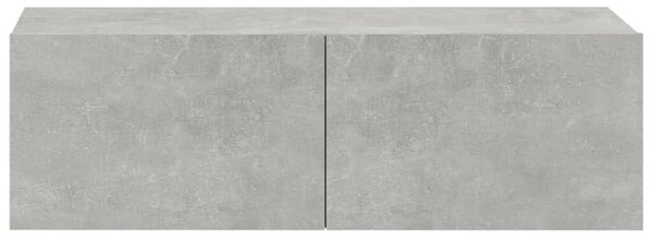 4 db Falra Szerelhető TV Szekrény - Betonszürke - 100x30x30 cm