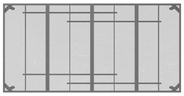 Acélhálós Kerti Asztal - 200x100 cm