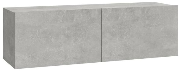 4 db Falra Szerelhető TV Szekrény - Betonszürke - 100x30x30 cm