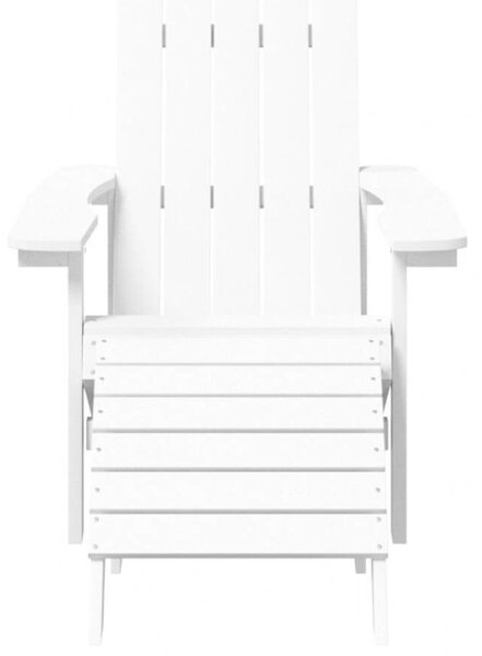 HDPE Adirondack Kerti Szék Lábtartóval - Fehér - 2 db