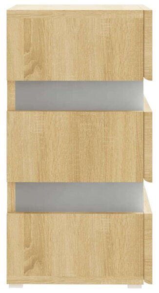 LED Éjjeliszekrény - Sonoma Tölgy - 45x35x67 cm