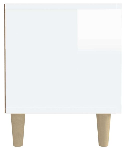 Magasfényű fehér szerelt fa tv-szekrény 180 x 31,5 x 40 cm