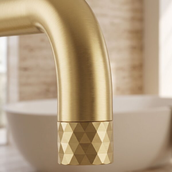 Szabadon álló padló csaptelep Rea Lungo Diamond Brush Gold