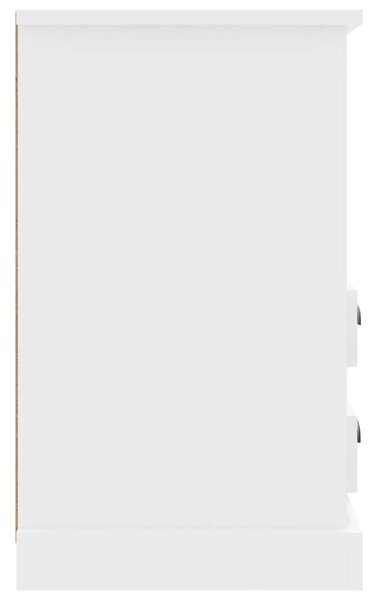 Elegáns Éjjeliszekrény Szett - 2 db - Magasfényű Fehér - 43x36x60 cm