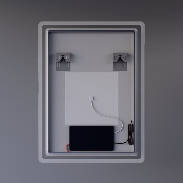 60x80cm álló fürdőszobai LED tükör | Gesztusvezérlés - Páramentesítő - Fényerő és színhőmérséklet szabályozás