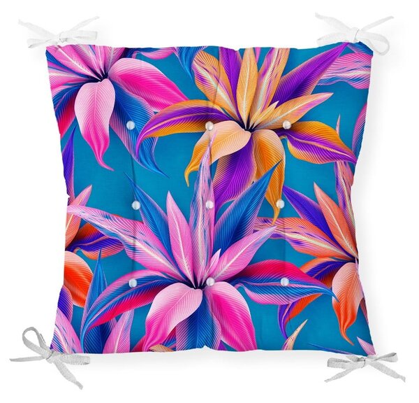 Bright Flowers pamut keverék székpárna, 40 x 40 cm - Minimalist Cushion Covers
