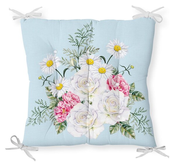Spring Flowers pamut keverék székpárna, 40 x 40 cm - Minimalist Cushion Covers