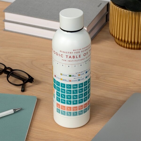 Krémszínű rozsdamentes acél utazó ivópalack 500 ml Periodic Table – Rex London