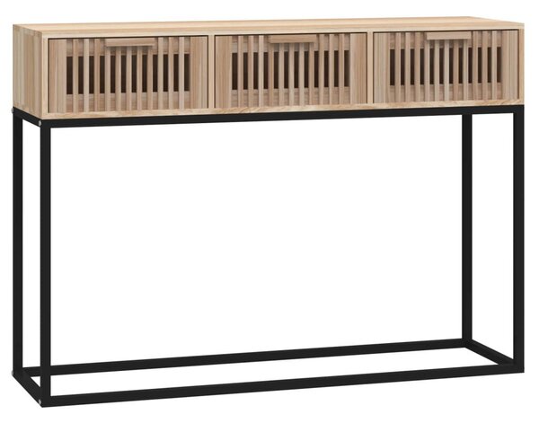 Szerelt fa és vas tálalóasztal 105x30x75 cm