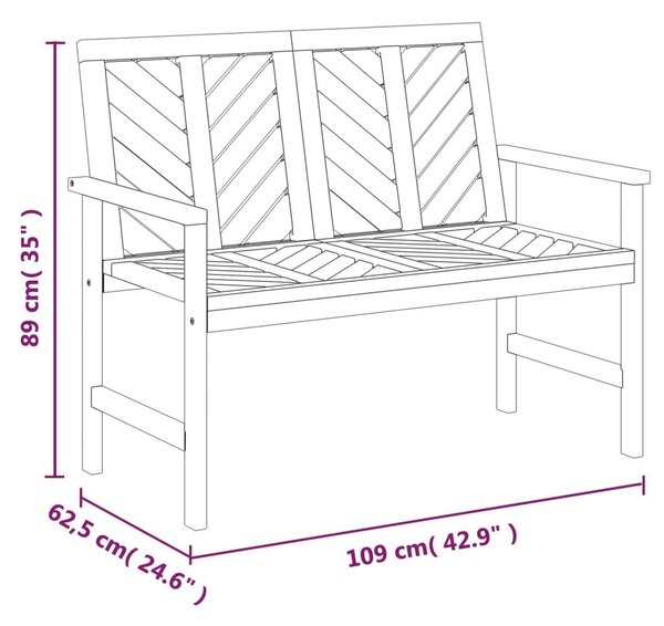 Akácfa Kerti Pad - Halszálkamintás - 109 cm